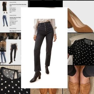 Reformation black-wash jeans.